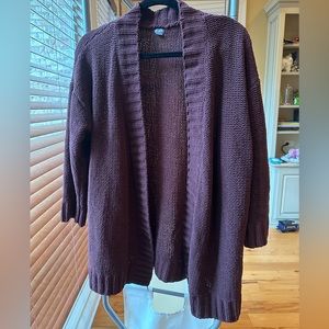 Aerie Small burgundy soft knit cardigan